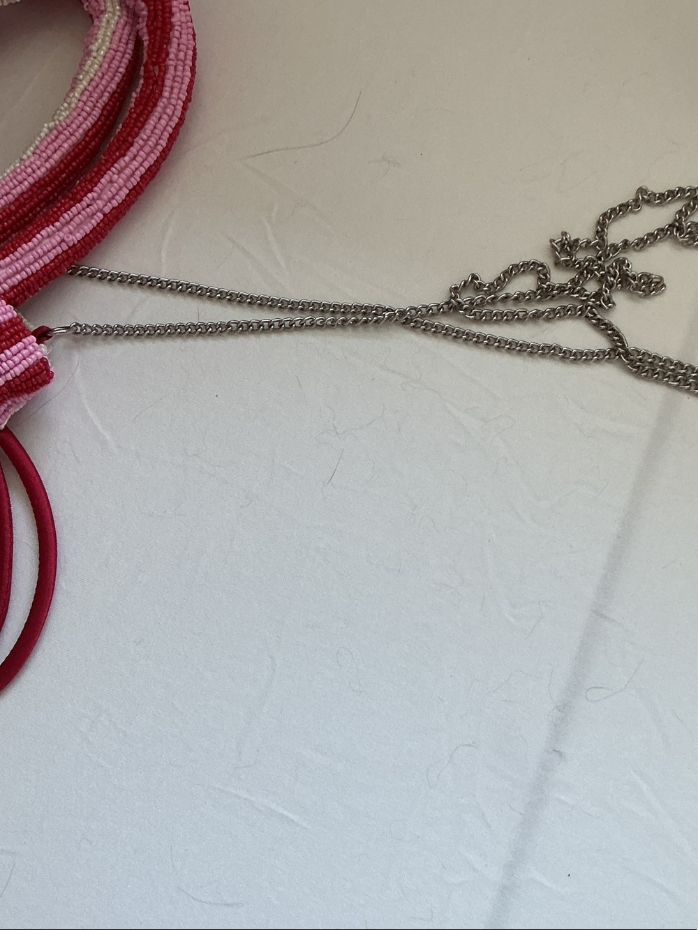 Pink and Red Striped Beaded Lemon Tote Bag - Picture 8 of 8